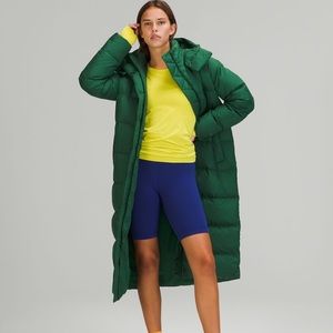 Lululemon Wunder Puff Jacket Long Everglade Green Size 4